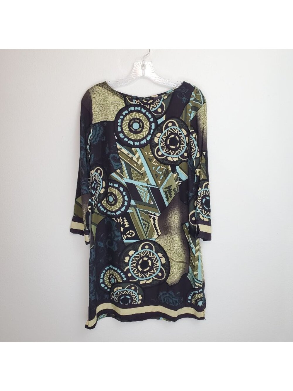 Citron Collection silk 3/4 length sleeve dress